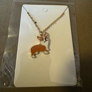 Dog charm necklace on 16” gold stainless steel chain - New